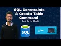 SQL Constraints SQL Tutorial for Beginners Part 2 - In Hindi