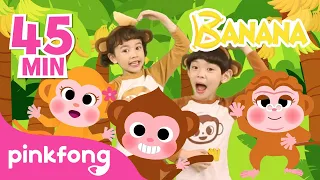 Monkey Banana Dance And More Kids Rhymes Songs Dance Compilation Pinkfong Songs For Kids 