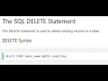 SQL DELETE Statement SQL Delete Query Delete Record From Table SQL Tutorial in URDU - Hindi