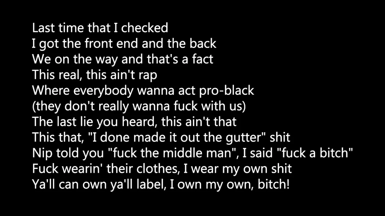 Nipsey Hussle - Last Time I checc'ed ft YG | Instrumental with lyrics