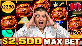 5 SCATTERS on 2 500 MAX BET Dragon Link The Jackpot SHOCKED EVERYONE