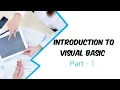 Introduction to Visual Basic Part-1