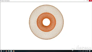 How to create Donut using python turtle graphics Tkinter