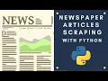 Python Automation Series How to scrap newspapers and retrieve data using newspaper module