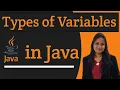 Types of Variables in Java Local Global Static Instance Variables