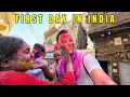 Lagu Joining Locals To Play Holi In Delhi, India 🇮🇳