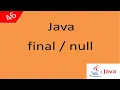 Java Cours 46 mots cle final et null