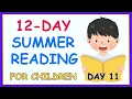 12-DAY SUMMER READING TUTORIAL - DAY 11