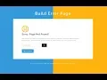 how to create a 404 error page bootstrap html and css