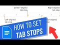Setting Tab Stops in Google Docs