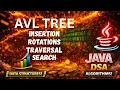 AVL Tree Java Program Insertion Traversal and Search Java DSA