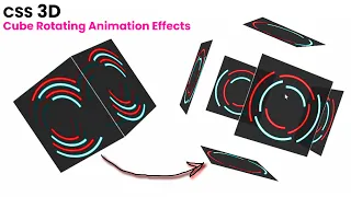 Pure CSS3 3D Cube Rotating Box Animation CSS Keyframes Animated Tutorial
