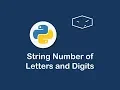 string number of letters and digits in python