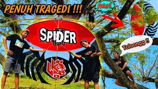 PENUH TRAGEDI TES TERBANG PERDANA LAYANGAN SPIDER BARU NEW !!! Nyungsep