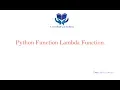81-Python Functions - Lambda Function