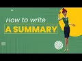 How to write a summary - BEST guide