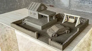 DIY How to build miniature clay house | clay car | miniature house | clay house easy | clay project