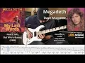 Megadeth My Last Words Dave Mustaine Guitar Solo with TAB