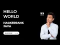 Java Hello World hackerrank