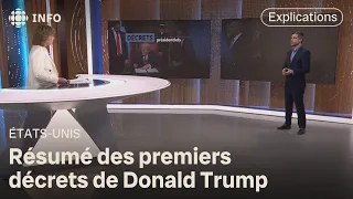 Donald Trump assermenté : voici ses premiers décrets