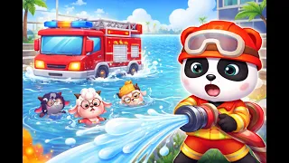 Fire Rescue with Kiki! 🚒 Baby Panda Fire Truck Adventure