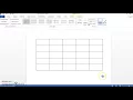 Bingo Chart Table in Word