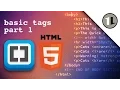 HTML5 Basic Tags Part 1
