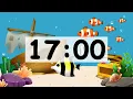 17 Minute Countdown Timer Alarm Clock With Music Timer for Kids Animal Fish
