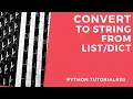 Convert List to string Conversation of datatypes Python tutorial 20