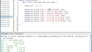 Java Level 1 Using Dr Java Lesson 10 printf 02 Flags and Precision