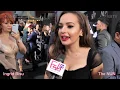 Ingrid Bisu shows us her long nails at The Nun premiere