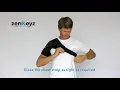 HOW TO APPLY a shoulder brace with straps - HOW TO WEAR a Shoulder Brace with ice pocket by ZenKeyz