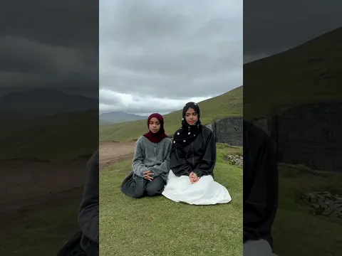 Duet Recitation of Surah Al Muminun at Lake over the Ocean | Maryam and Fatima Masud | Faroe Islands