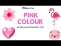 Pink colour activity for kids learning learning with fun pink colour worksheet