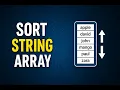 Sort String Arrays in Java - 3 ways