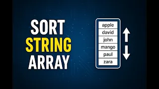 Sort String Arrays in Java - 3 ways