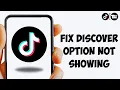 How to Fix Discover Option Not Showing Problem on Tiktok.Tiktok Discover option missing problem Fix