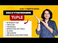 PYTHON TUPLE Class 11 Computer Science REVISION SERIES