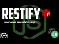 How to use serveStatic plugin with restify rest api in node js javascript frameworks
