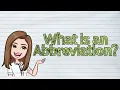 ENGLISH What is an Abbreviation