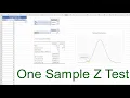 One Sample Z test in Excel