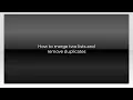 How to merge two lists and remove duplicates