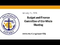Budget and Finance Committee-of-the-Whole Meeting