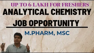 Analytical Chemistry Job Opportunity Analytical Chemist Salary MPharm MSc Freshers Scope