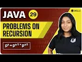 Problem Solving on Recursion 2 Sum of digits power of a number Lecture 29 Java DSA Course