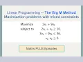Linear Programming Big M Method of Simplex Algorithm EP4