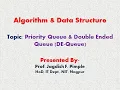 Lecture 27 - Priority Queue Double Ended Queue De-Queue