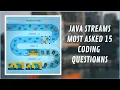 Cracking the coding interview Java streams Coding questions