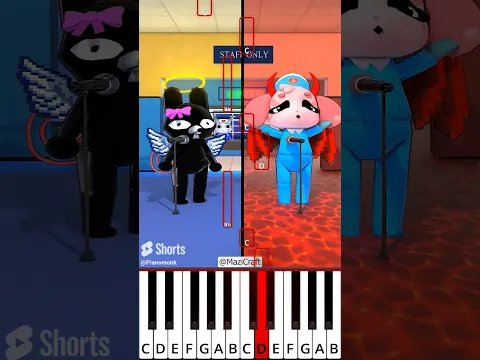 NURSE & RATTINA Heaven x Hell SINGING Challenge! Animal Hospital(@MaziCraft) - Octave Piano Tutorial