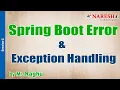 Spring Boot Error Exception Handling Session - 1 by Mr Raghu
